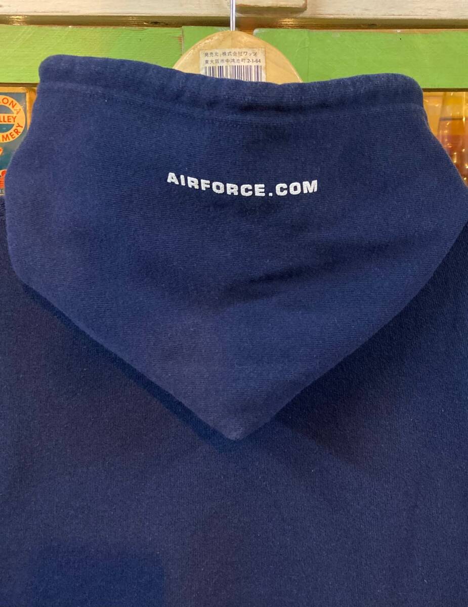 US AIR FORCE パーカー made in USA サイズＬスウェットパーカー ネイビー vintage ビンテージ アメリカ_画像4