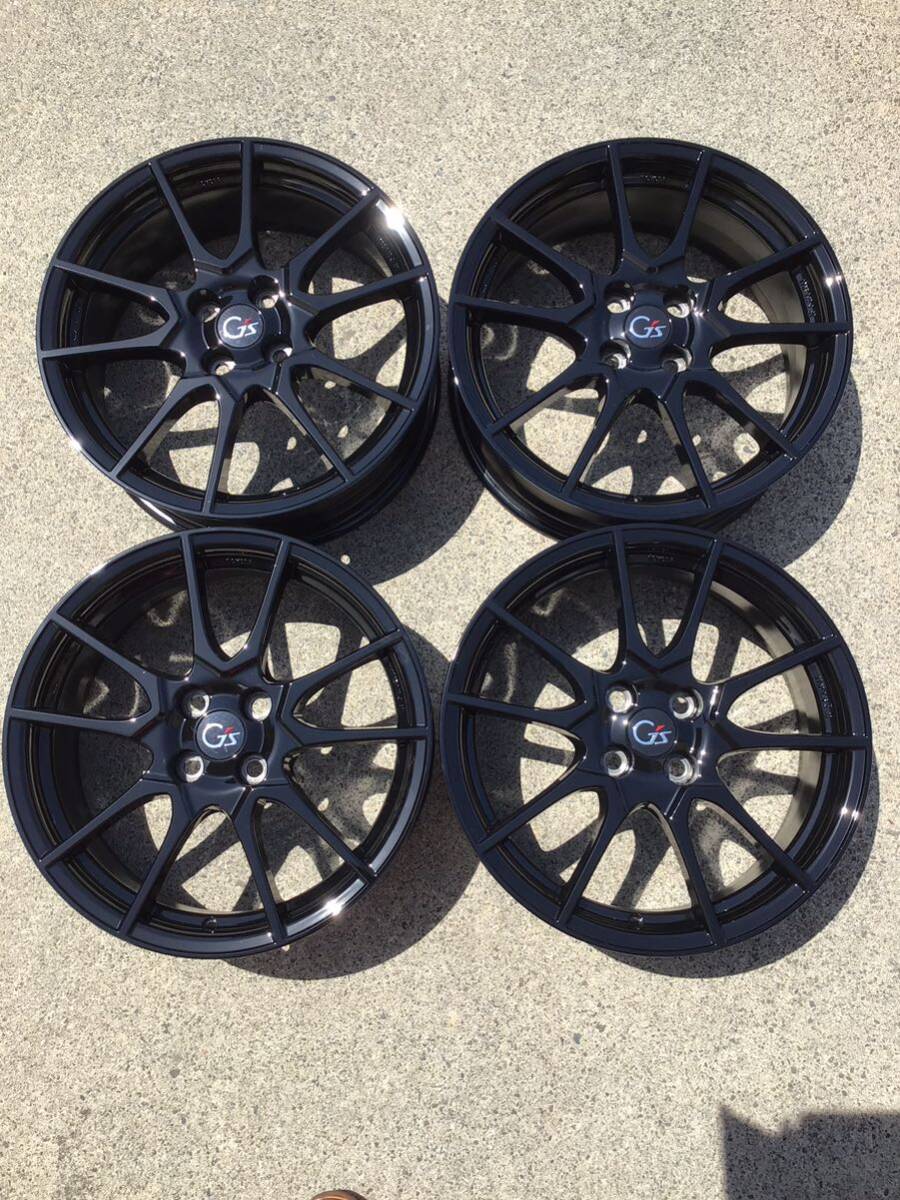 ★美品再塗装★ TOYOTAアクア G's 純正 アルミホイール 17×6.5J+41 100- 4H 中古品4本_画像1