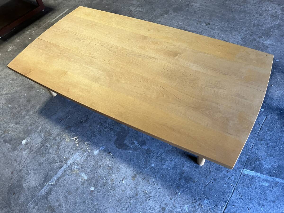 無垢 メープル 木製 ローテーブル リビングテーブル センターテーブル / 送料無料_画像5
