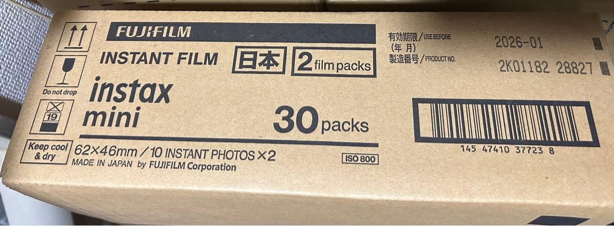 チェキ用フィルム instax mini（2パック）INSTAX MINI JP2    30パック　600枚  外箱あり
