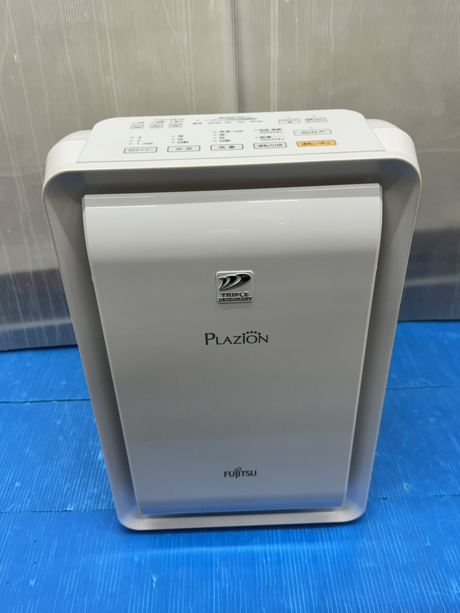 ●FUJITSU GENERAL 富士通ゼネラル 加湿除菌脱臭機 PLAZION プラズィオン DAS-303K-W 2022年製 ホワイト 簡易動作のみ確認 中古保管品●_画像1