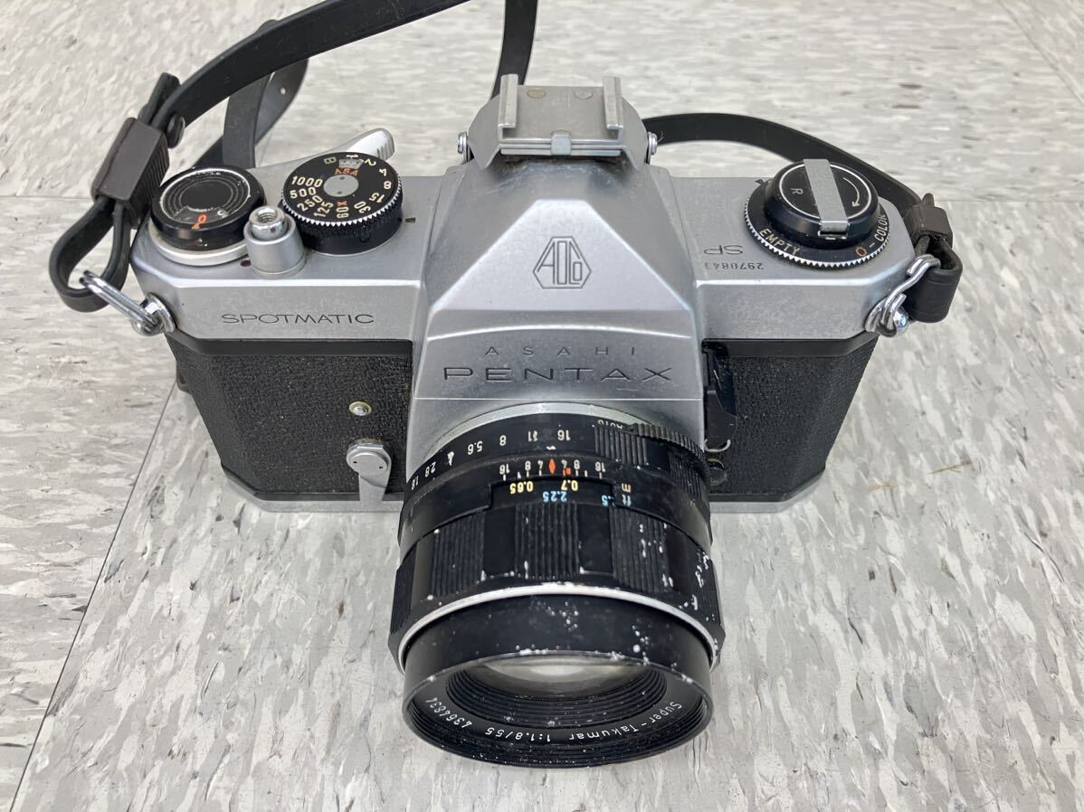 【1円スタート】ASAHI PENTAX SPOTMATIC SP アサヒ ペンタックス 1:1.8 55mm フィルムカメラ レンズ劣化有 ジャンク 0001F_画像2