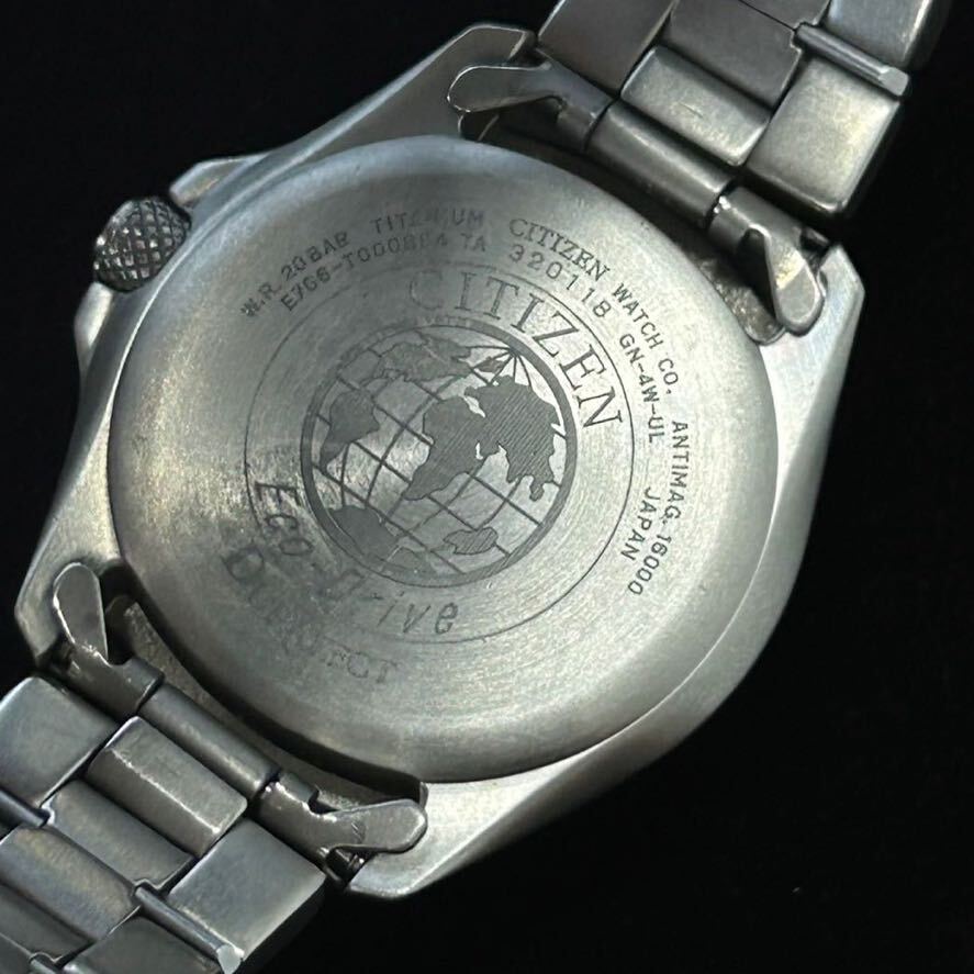 CITIZEN Eco-Drive PERPETUAL CALENDAR E766-T000894 Citizen Eko-Drive titanium solar original belt men's wristwatch 0057F
