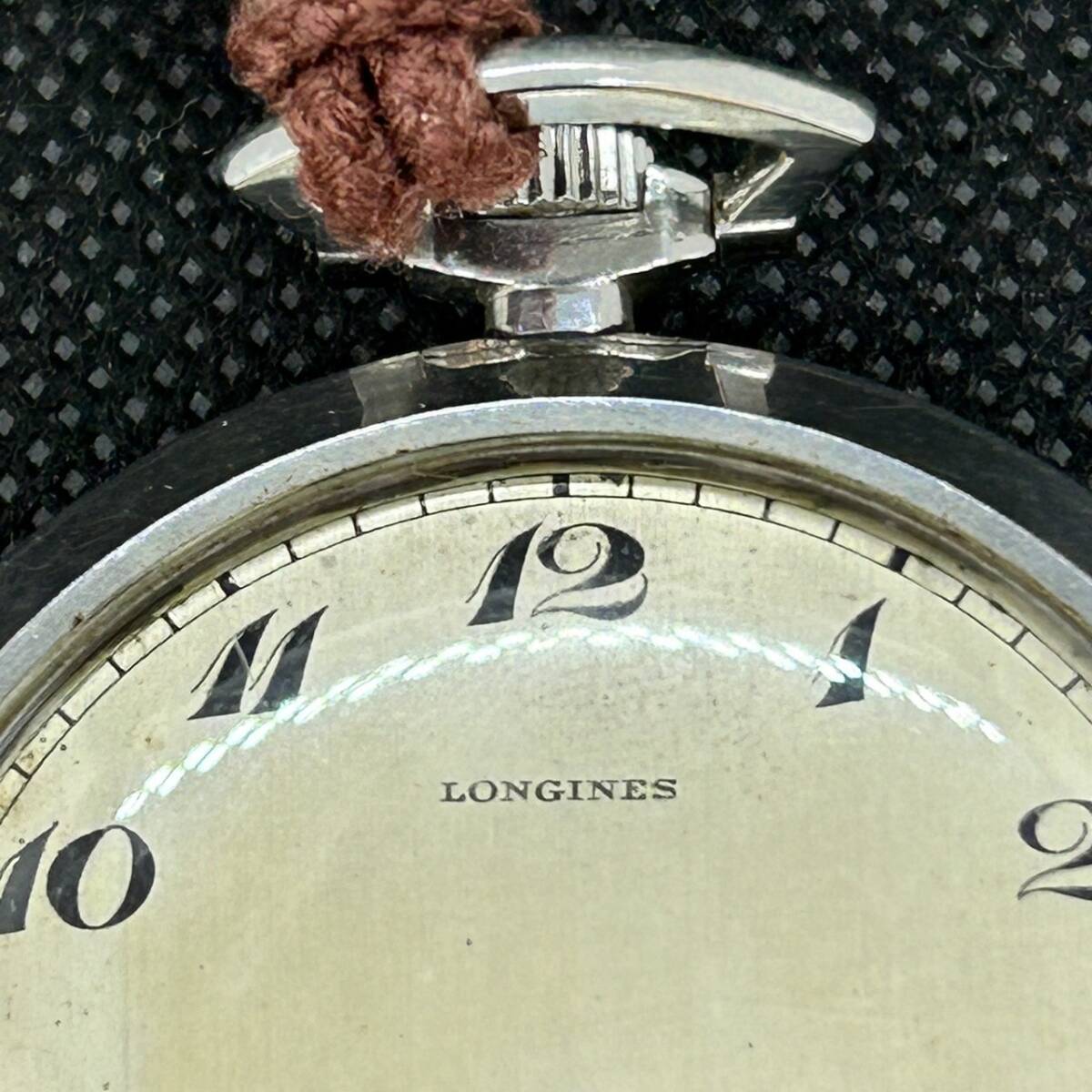 #9141 LONGINES（ロンジン） 懐中時計 動作品 アンティーク(Antique pocket watch） 指針一部取れ 現状品の画像3