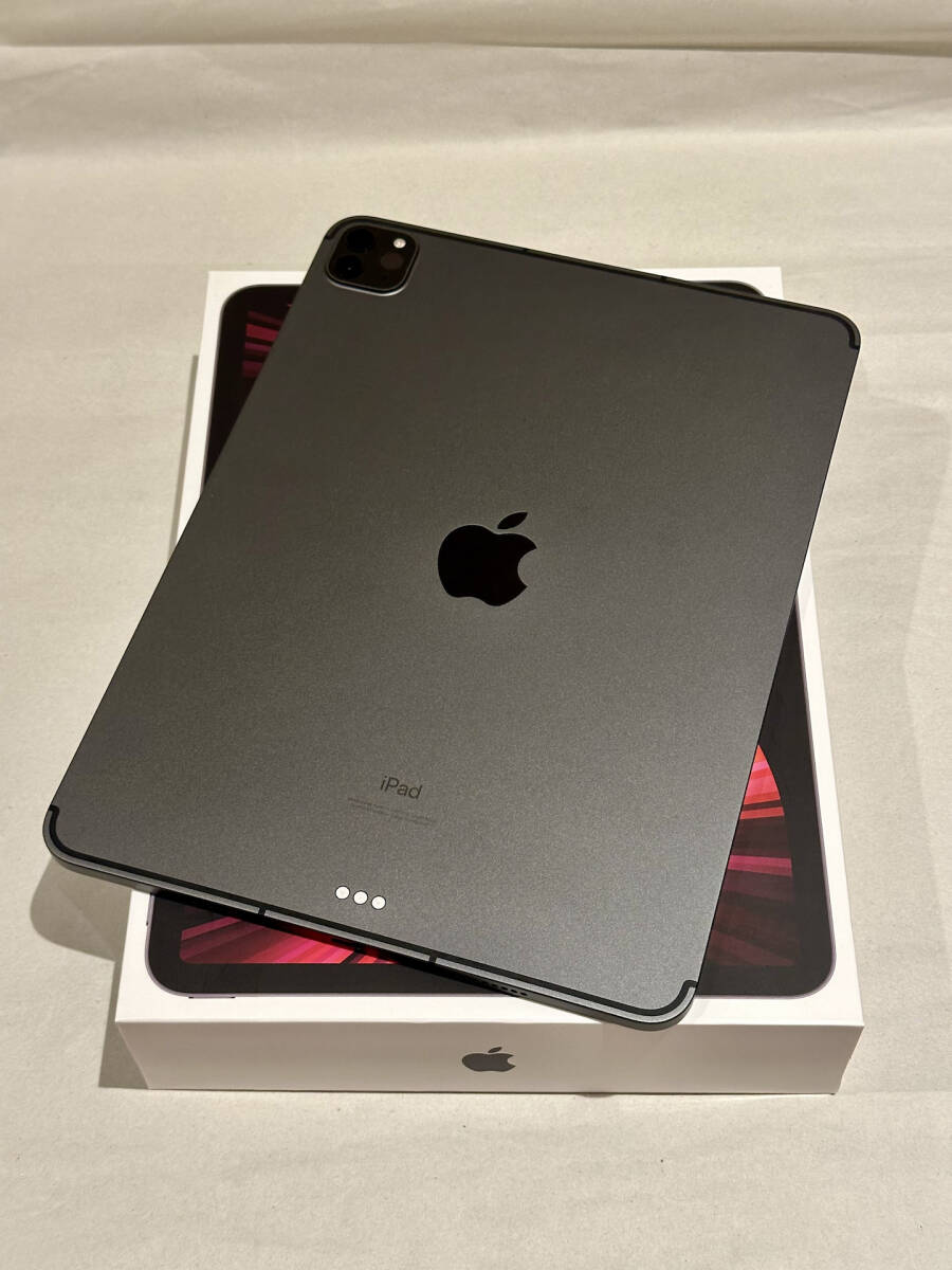 Apple iPad Pro 11インチ（第3世代）256GB Wi-Fi + Cellular SIMフリー スペースグレイ MHW73J/A_背面：傷や凹み等なし。
