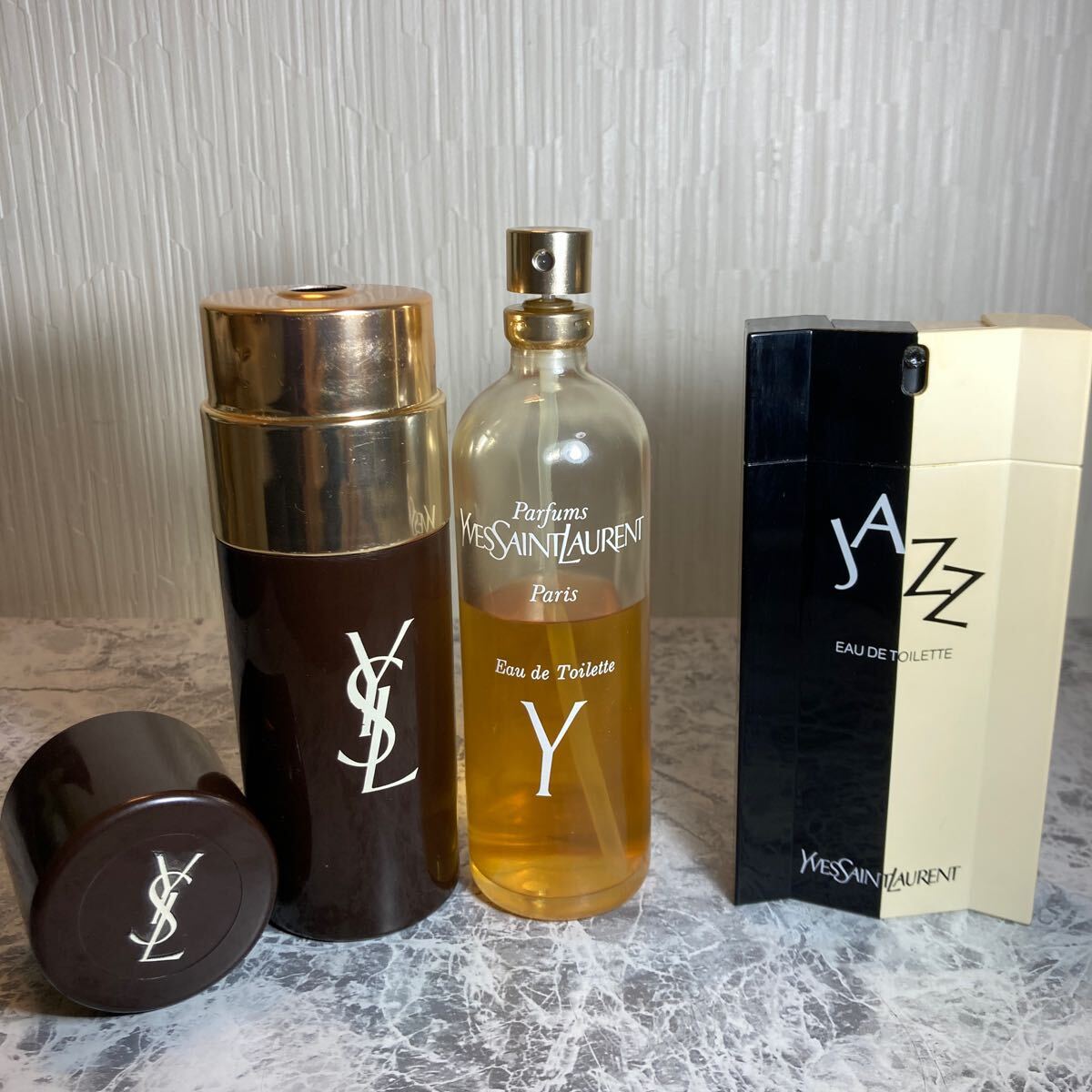 香水 イブサンローラン YVESSAINTLAURENT EDT オードトワレ Y JAZZ 2本セット レトロ香水 廃盤 送料無料 残量要確認 100mlはあります_画像1