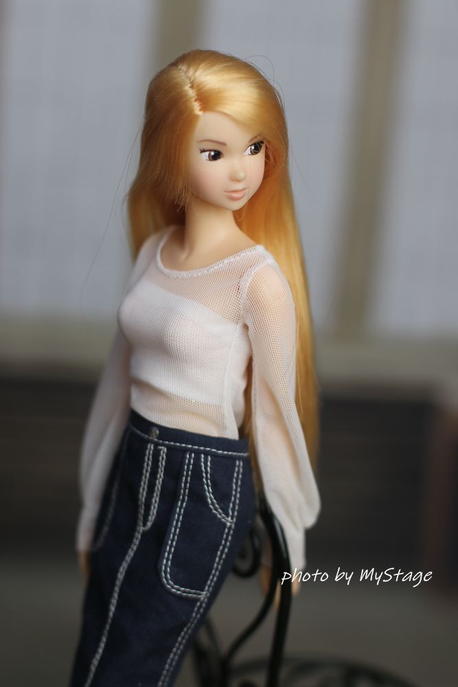 人形服msdr-24-165 ロング丈 タイトスカートと白いバルーンスリーブ 長袖tトップス（momoko/ジェニーなど1/6人形用）の画像8