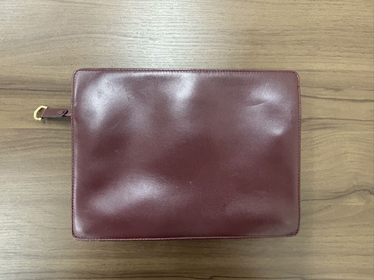 Cartier Cartier Must line second bag clutch bag bordeaux leather 