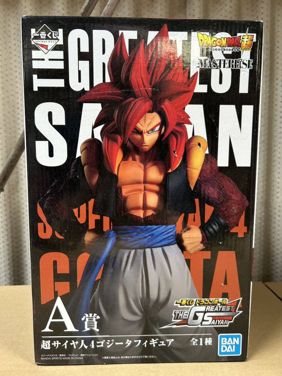 【た-5-99】80 未開封 一番くじ A賞 ドラゴンボール THE GREATEST SAIYAN 超サイヤ人4 ゴジータ フィギュア 箱にダメージが有り_画像1