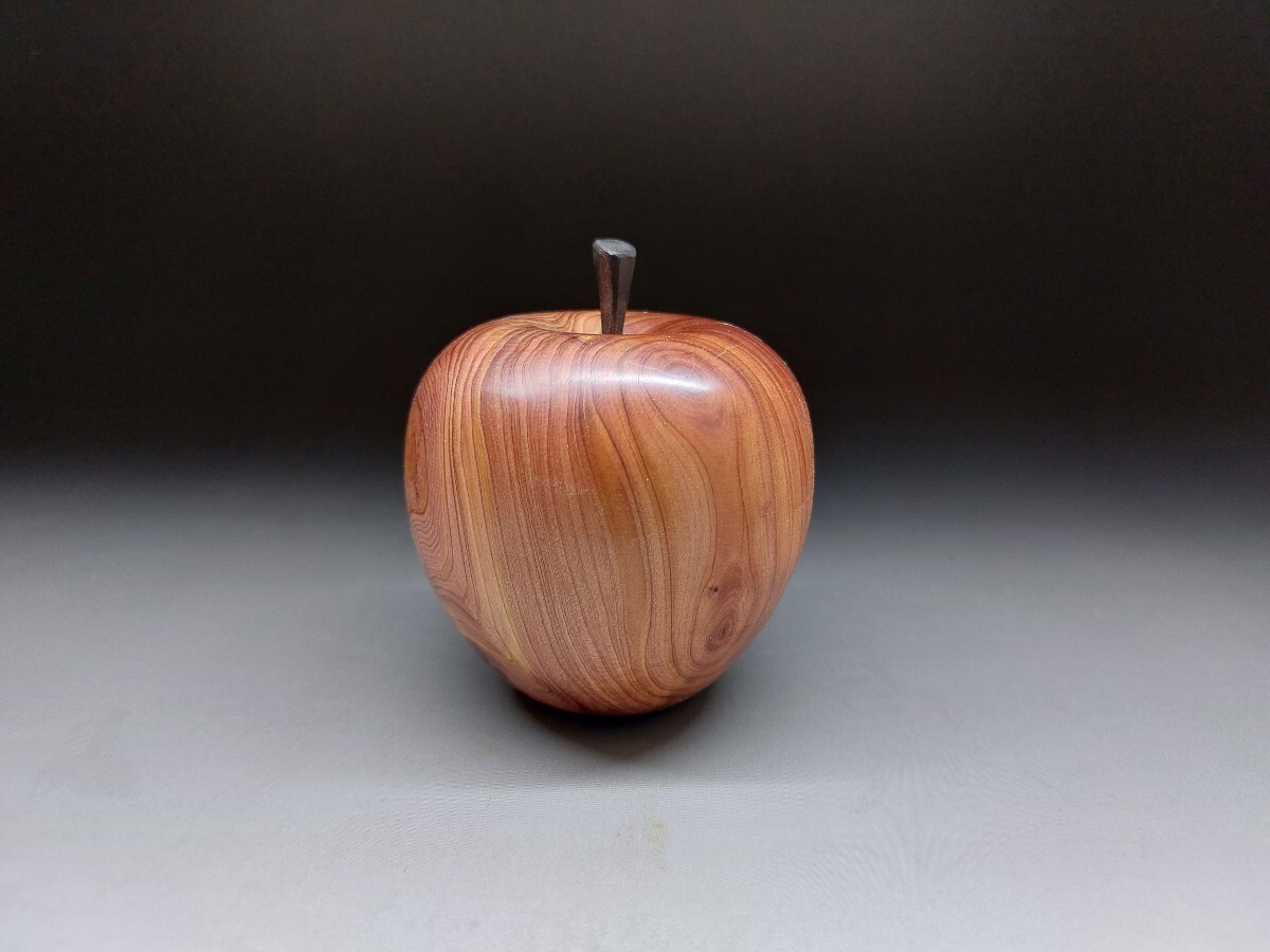 リンゴのオブジェ　木彫り　彫刻　YamabikoWoodArt アート_画像6