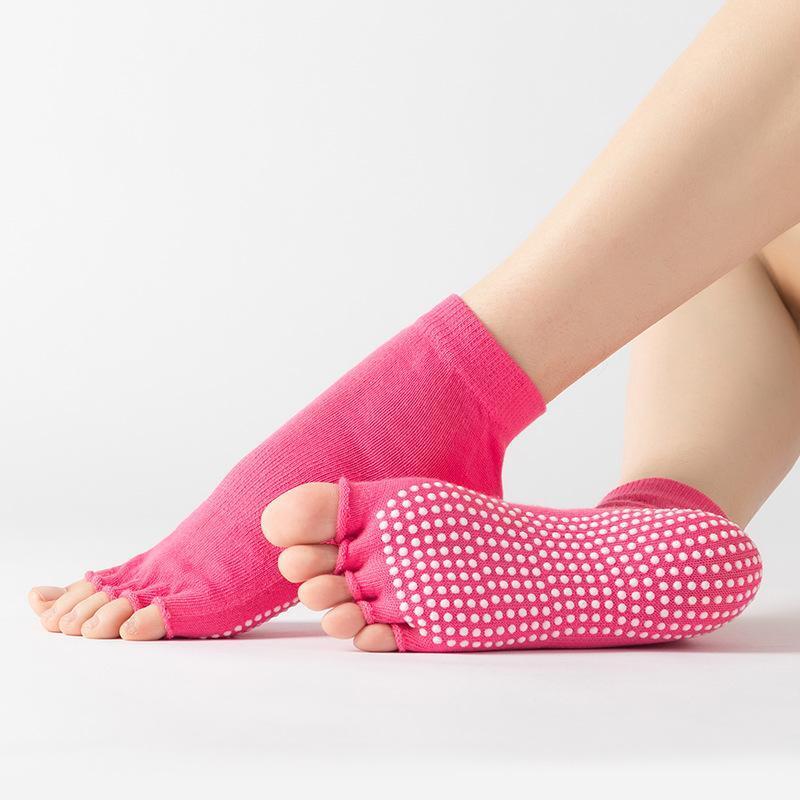  йога носки 3 пар комплект розовый 5 пальцев (. нет модель ) предотвращение скольжения имеется новый товар не использовался товар 