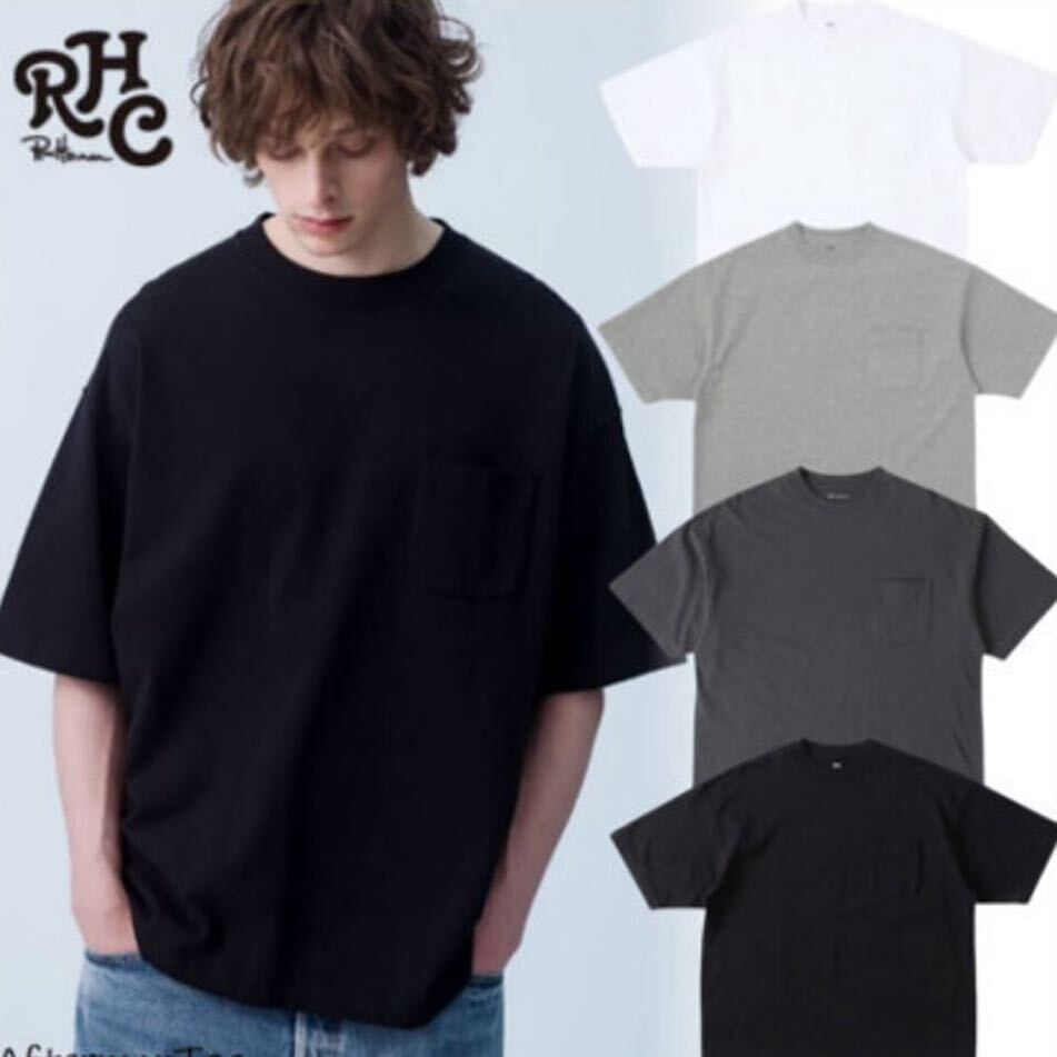 すぐ届く 定番【RHC】ロンハーマン ワイドポケットTシャツ 美品 新作 RHC ロンハーマン ワイドポケットTシャツ ブラック M