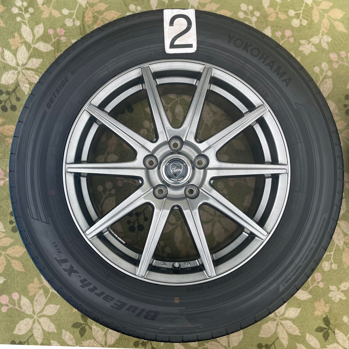 ■Claire社外ホイ-ル17インチ17×7J+48 PCD114.3+5穴★225/65R17 2022年ラジアルタイヤ,エクストレイル,CX-8 CX-5 ,レガシィアウトバック等_画像3