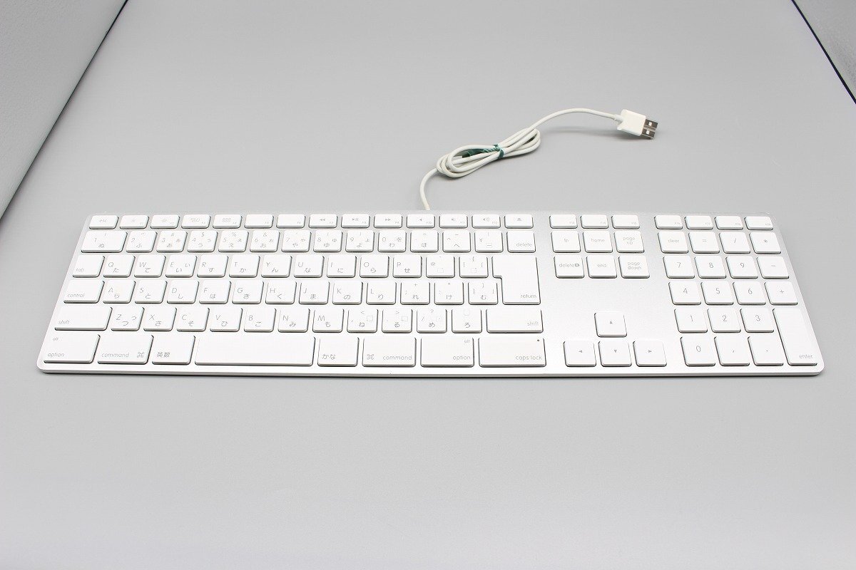 【A品】Apple純正 USBキーボード シルバー (A1243) 日本語配列 簡易動作確認済【tkj-apka1243-a】_画像1