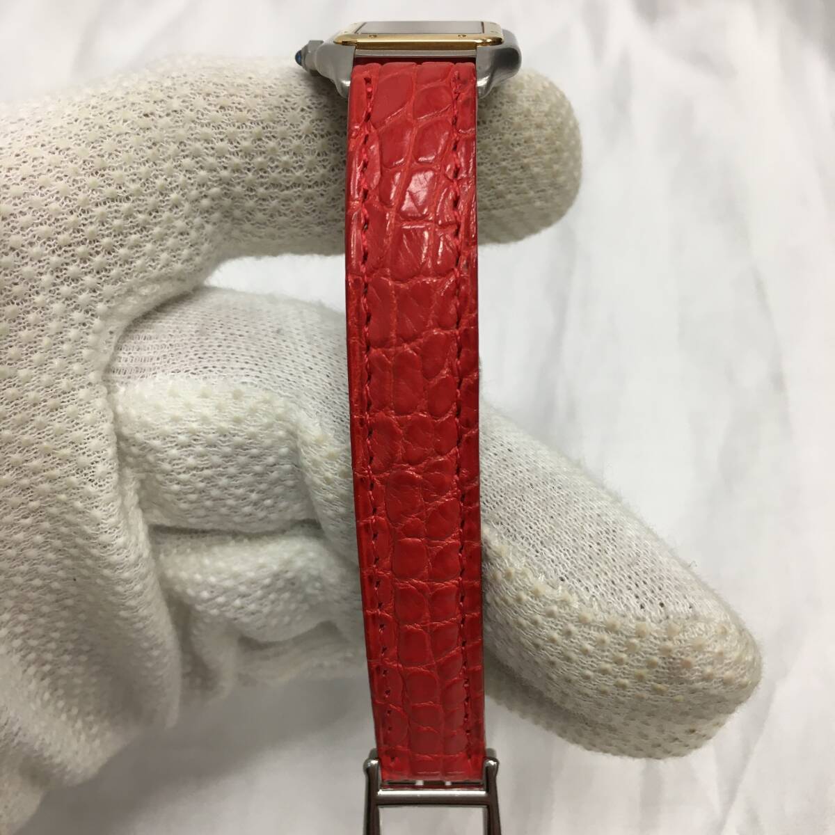 【動作未確認】Cartier カルティエ パンテール SM W250295D YG SS クォーツ アイボリー文字盤_画像7