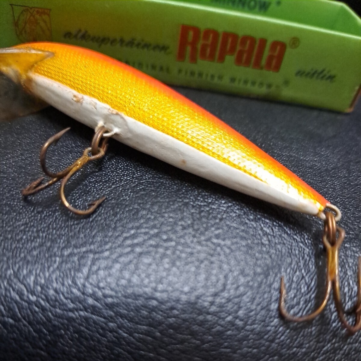 オールド ラパラ カウントダウン CD-9 GFR Rapala COUNTDOWN SINKING FINLAND フィンランド 口紅 腹巻 ビンテージ バルサ ルアー ミノーの画像8