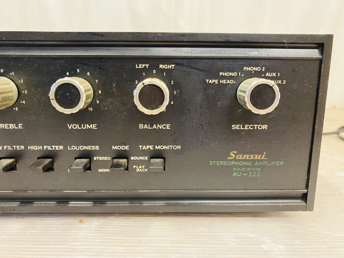 5e63 worth seeing! SANSUI Sansui AU-222 pre-main amplifier audio equipment electrification only has confirmed operation not yet verification therefore junk treatment 