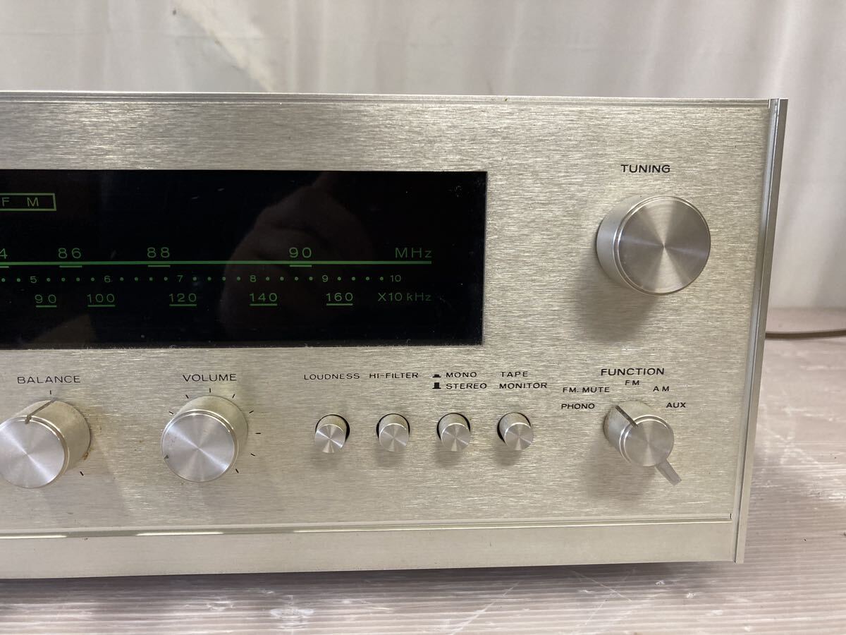 5e65 必見! HITACHI SR-600 日立 ステレオレシーバー AM/FM アンプ STEREO RECIEVER 通電のみ確認済み 動作未確認為ジャンク品扱い_画像4