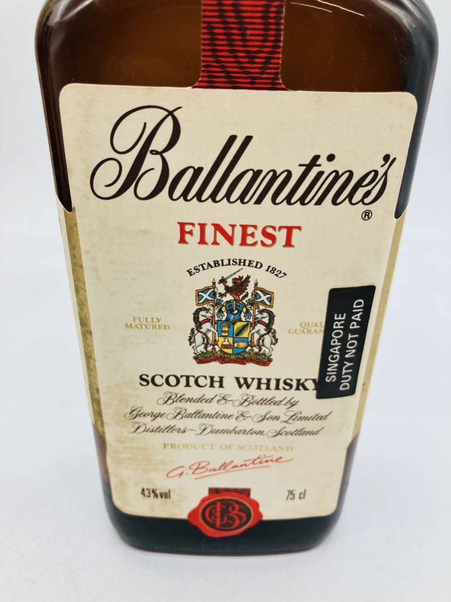is6 必見 古酒 未開栓 現状品 Ballantine's FINEST BLENDED SCOTCH WHISKY 43度 750ml バランタイン ファイネスト スコッチ ウイスキーの画像4