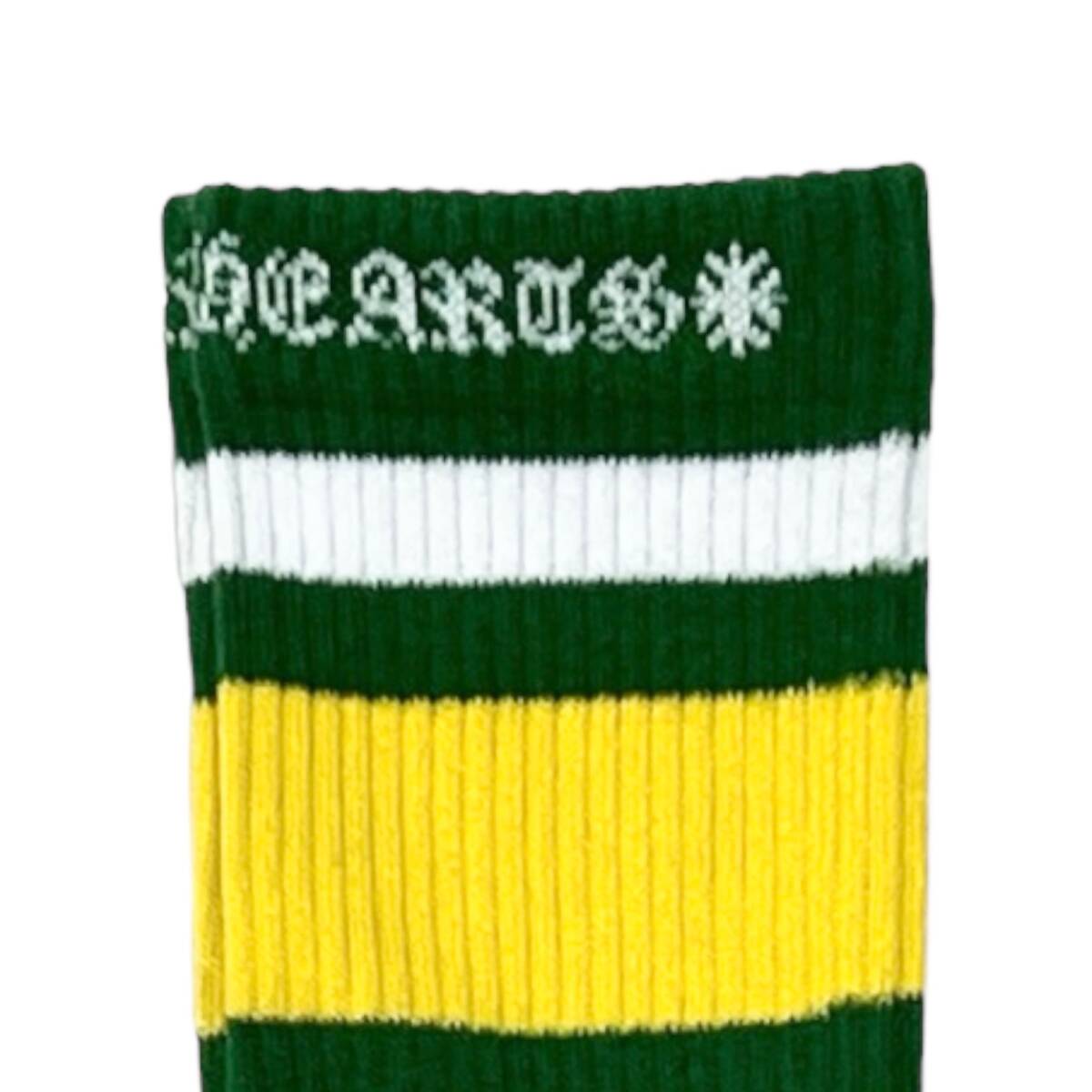CHROMEHEARTS クロムハーツ　Logo Line Socks Green グリーン サイズ:M_画像3