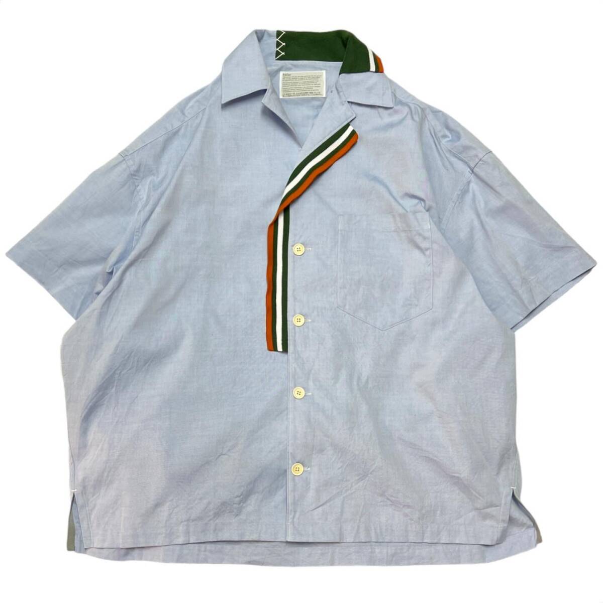 Kolor カラー　22SS Rib Docking S/S Shirts L.ブルー サイズ:2_画像1