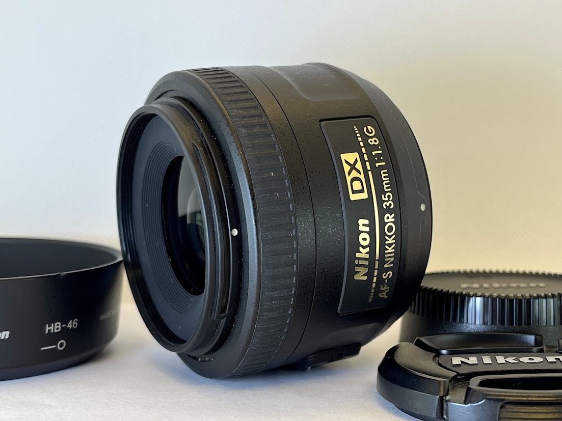 ★極上美品★ ニコン NIKON AF-S DX NIKKOR 35mm F1.8 G ★HB-46レンズフード付★　#0410-1_画像2