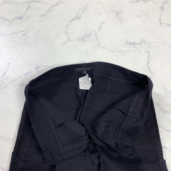 A3093 theory cargo pants casual pants linentheory black slim black X0