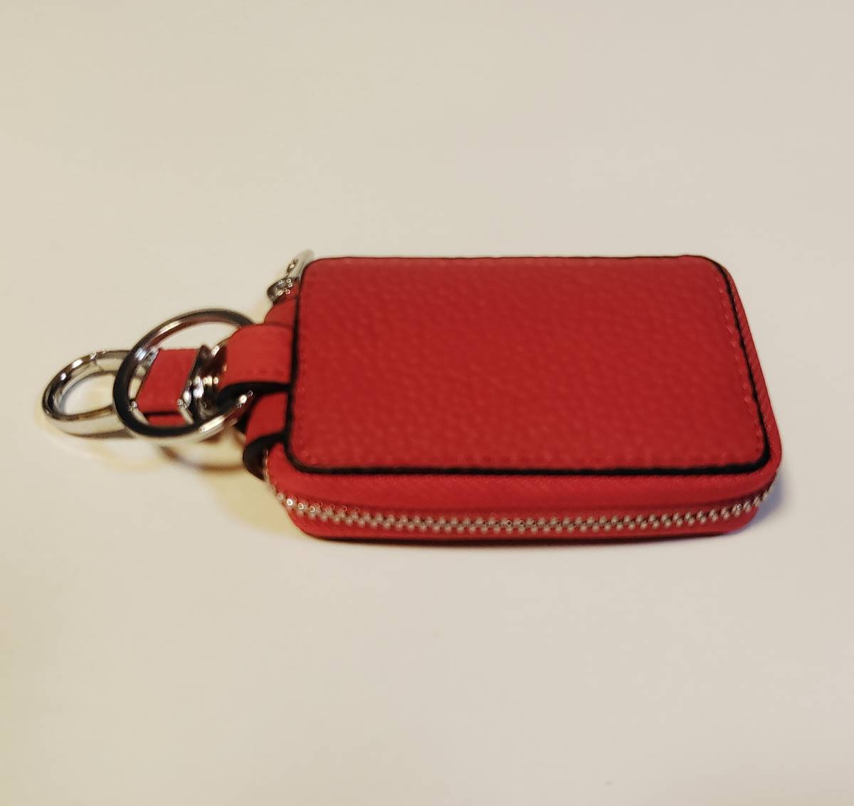  key case * new goods * unused goods original leather smart key key holder key key chain red 