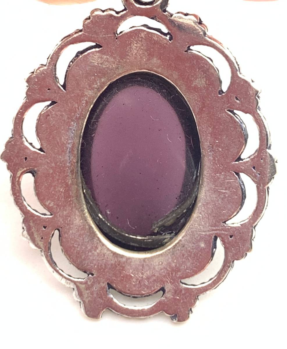  natural stone amethyst ( purple crystal ) pendant top -F1