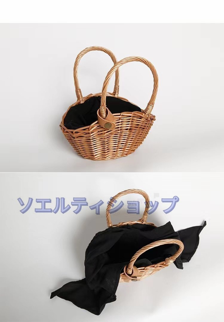  popular new goods! worker handmade * cane basket bag eba Goss basket bag hand-knitted . bag basket cane basket superior article pretty new goods summer optimum 