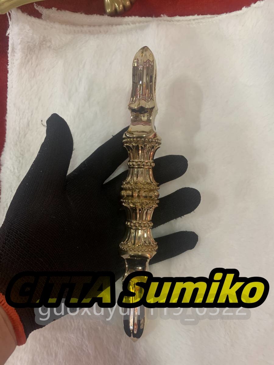 「密教法具 寺院用仏具」 四大明王 独鈷杵 金剛杵 真鍮製磨き仕上げ 23cm_画像1