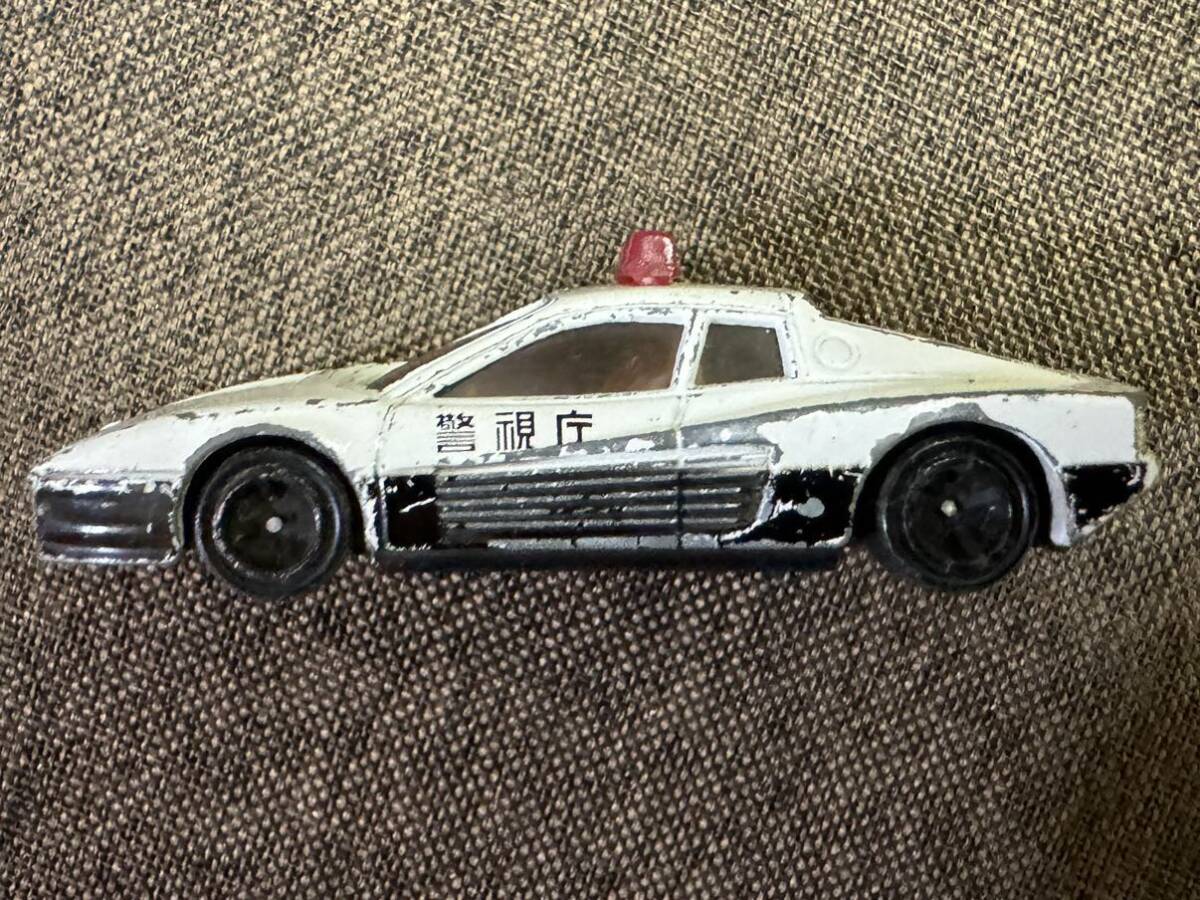 1988 TOMY ミニカー TOMIKA NO 91 S=1/60 FERRARI TEST AROSSA MADE IN JAPAN 当時物 昭和 ジャンク レトロ パトカー_画像3