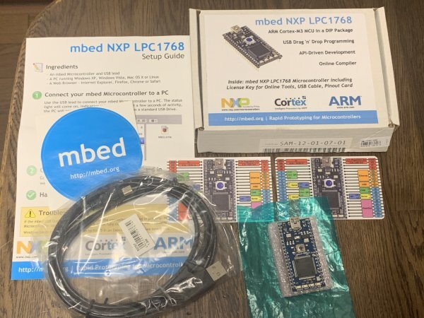 mbed NXP LPC1768 と mbedベースボード（動作未確認、ジャンク）_LPC1768