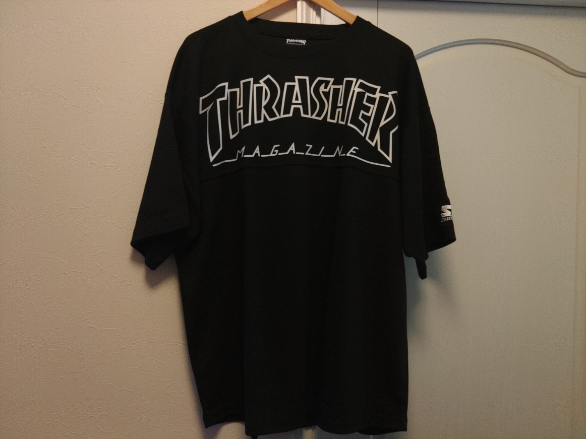 「 新品 THRASHER スラッシャー Tシャツ 黒 ブラック サイズL 」Tee STARTER BLACK LABEL スケーター ロック ストリート の画像1