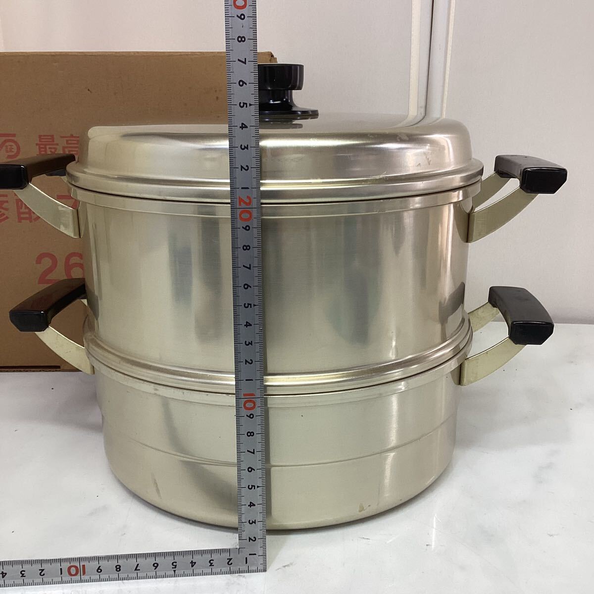 蒸し鍋　蒸し器　アルミ鍋　純蓚酸スチーマー　26cm 日本アルミツルマル　U86_画像4