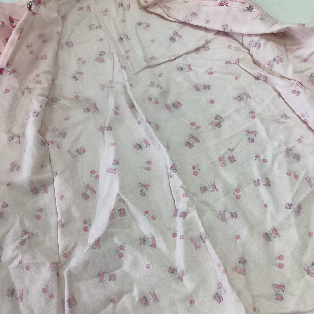 レトロ布地　ベビー服　旭化成ベンベルグⅡ世　ピンク　女の子（Ｊ-65）_画像10