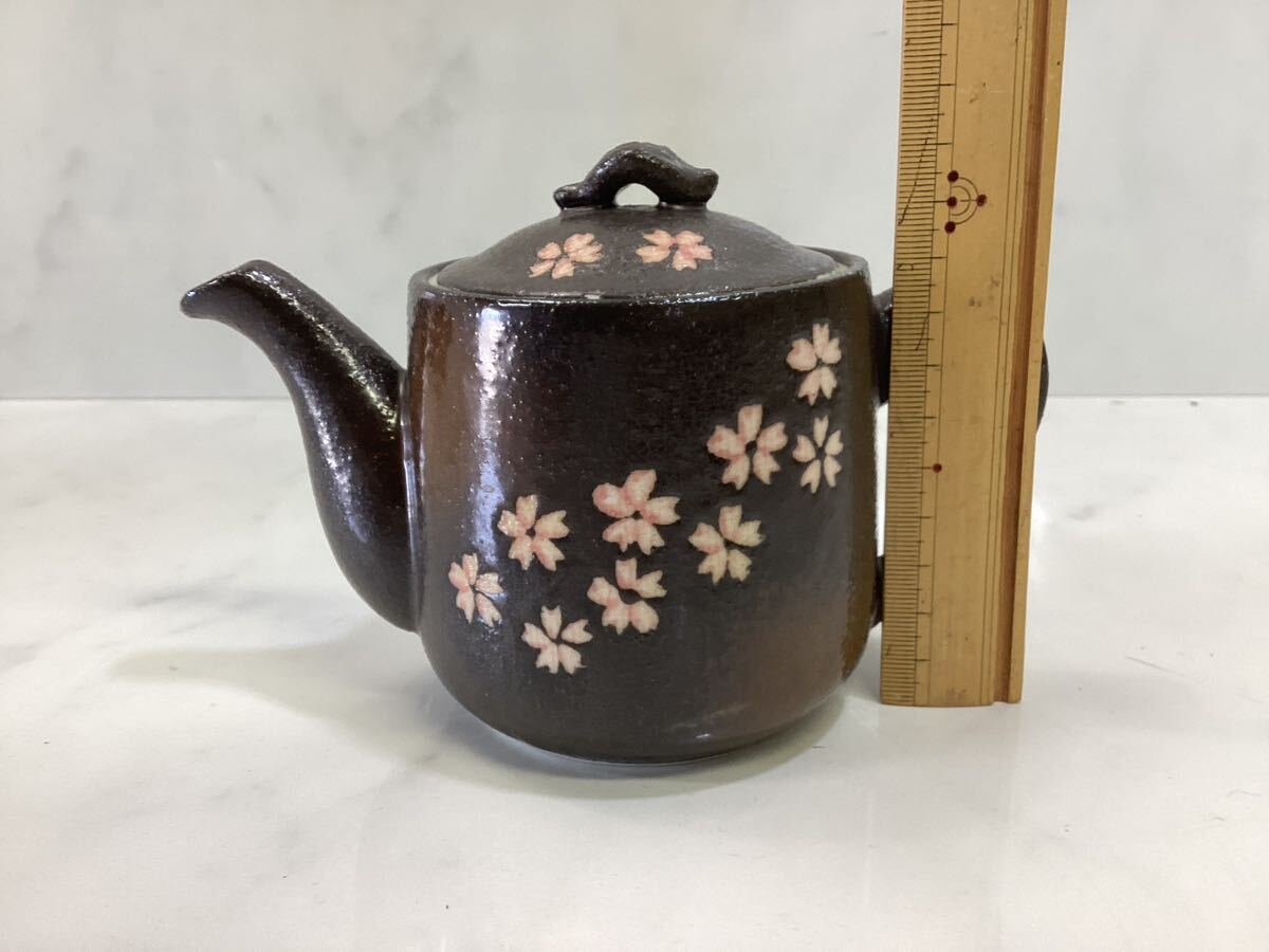 未使用品　桜柄　春　急須　お茶用品　茶色系　調味料入れ　出汁入れ（Ｊ-48_画像8