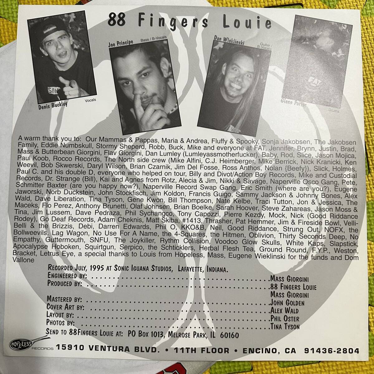 88 Fingers Louie / Behind Bars / LP US盤 12インチレコード_画像9