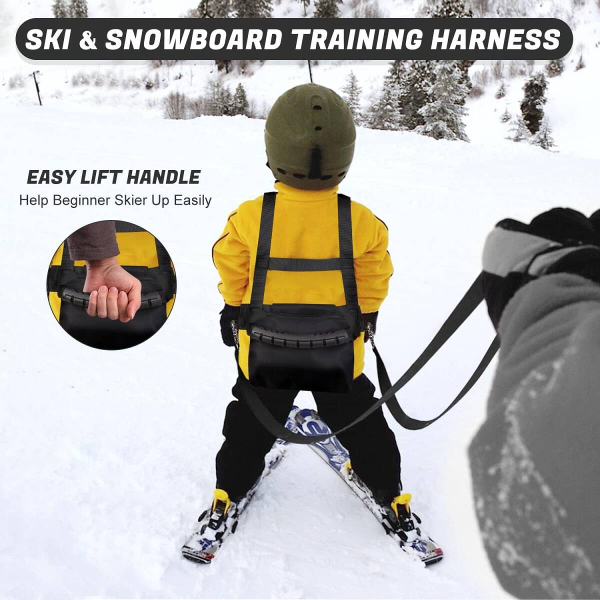 [Odoland] 子供用スキービンディング ハーネス スノーボード スキーサポート 袋付き 子供スキートレーニング サイズ調整できる_画像4