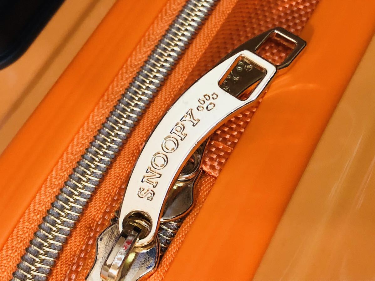 0 PEANUTS/ Peanuts SNOOPY FARON zipper Carry 49L(57L) orange kyali case key attaching 