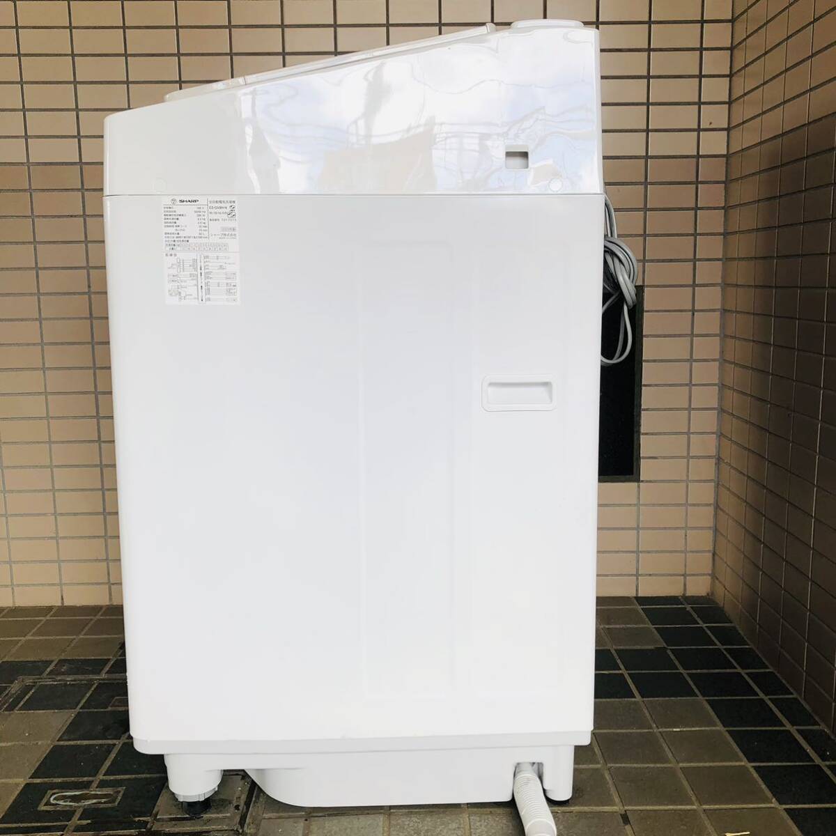 ♪ SHARPシャープ ES-GV8H-N 全自動洗濯機 8kg 2023年製 通電確認済み_画像7