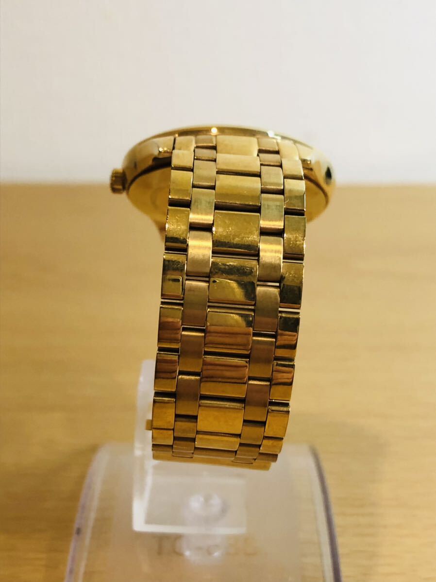 ! calvin klein Calvin Klein K4N236 кварц мужские наручные часы разряженная батарея ремень : Gold бренд б/у текущее состояние товар 