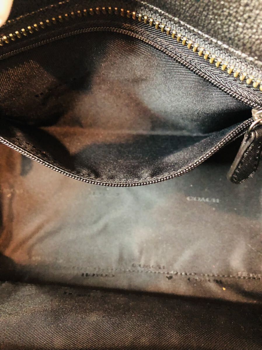 * beautiful goods Coach COACH Mini Swagger 15 2WAY shoulder bag handbag pochette leather metallic gray 