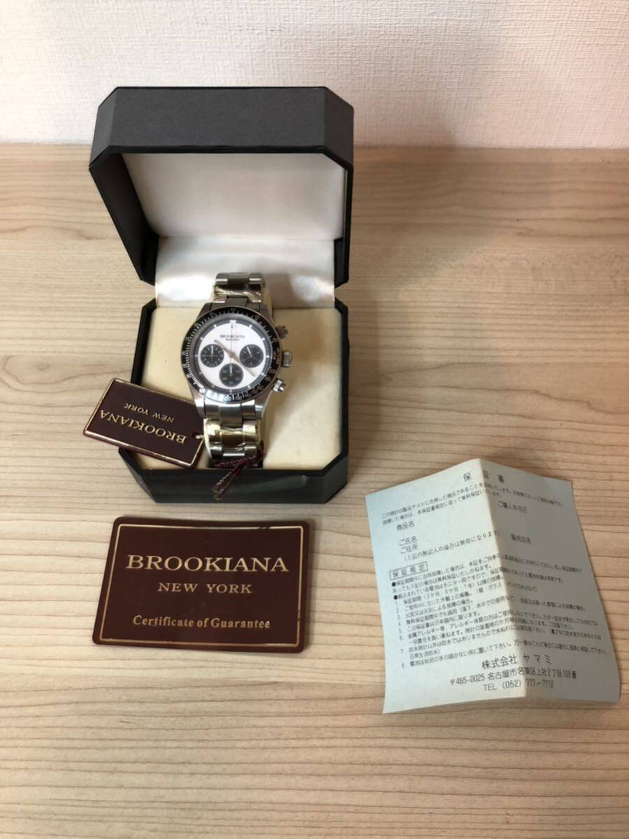 ○ BROOKIANA（ブルッキアーナ） クロノグラフ メンズウォッチ腕時計 BA1602 WH_画像1