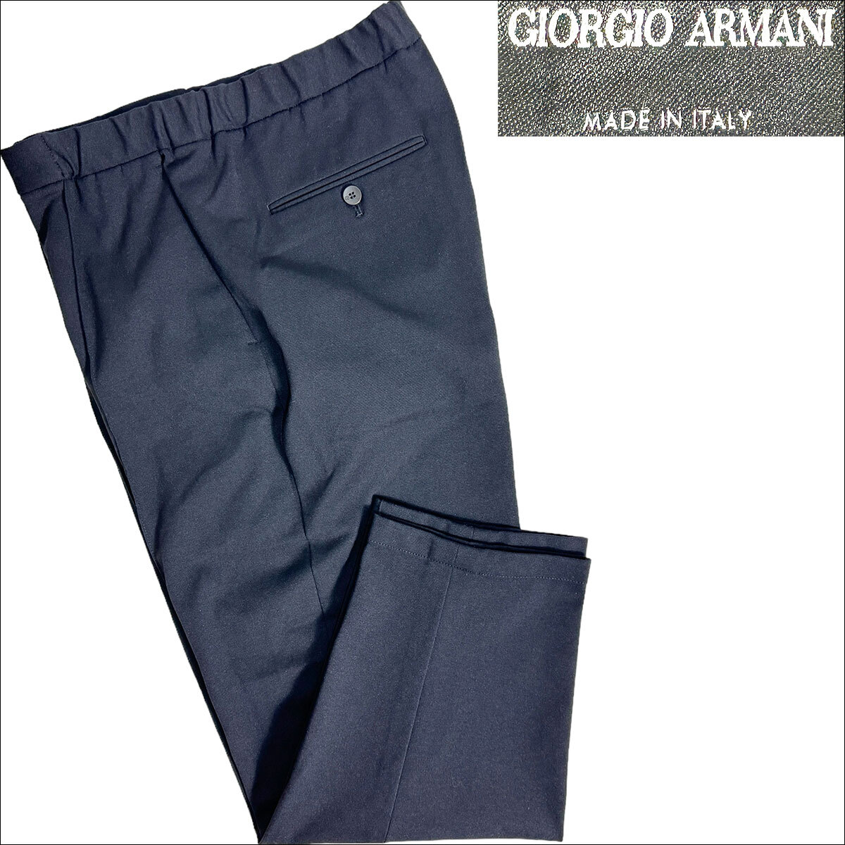 J5032 прекрасный товар joru geo Armani чёрный бирка легкий k lease джерси - брюки черный 50 GIORGIO ARMANI