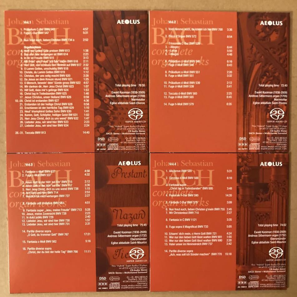 廃盤 SACDハイブリッド エヴァルト・コーイマン 他 / バッハ : オルガン作品 全集 19CDの画像4