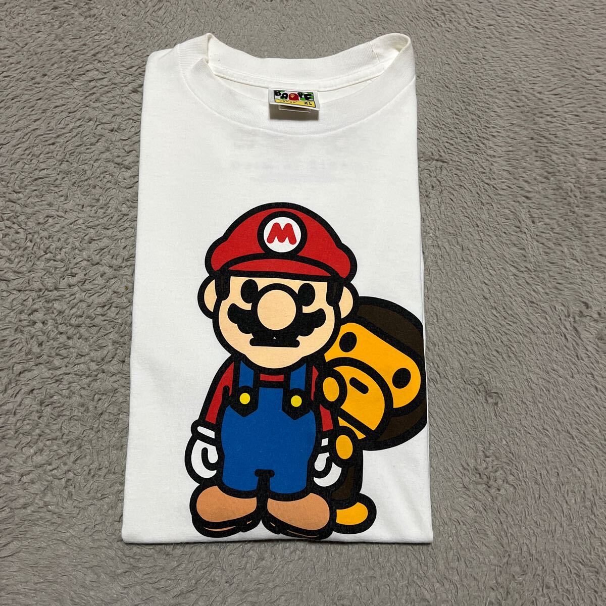 A BATHING APE BAPE KAWS BABY MILO MARIO マリオ　ベビーマイロ　tee tシャツ XL shark sta _画像1