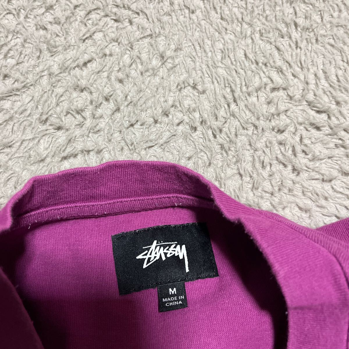 STUSSY スペード　紫　PURPLE Pocket tee Tシャツ M 刺繍　パープル　_画像4