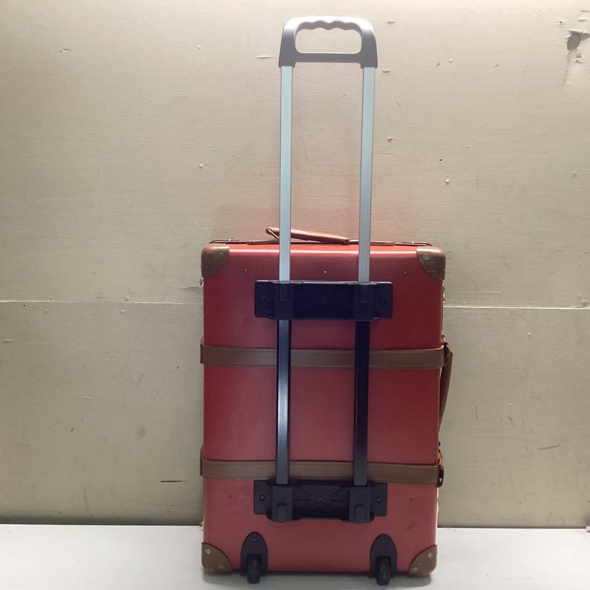 GLOBE TROTTER glove Toro ta-/ suitcase trunk 2 wheel caster key attaching present condition 