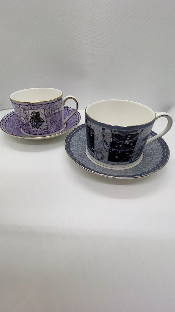 WEDGWOOD 廃盤　1999年　ミレニアムコレクションペア　カップ＆ソーサー　2客　 金彩 ウェッジウッド